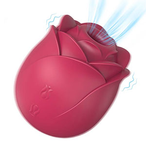 Nipple Clitoral Sucking Tongue Vibrator Rose Sex Toys